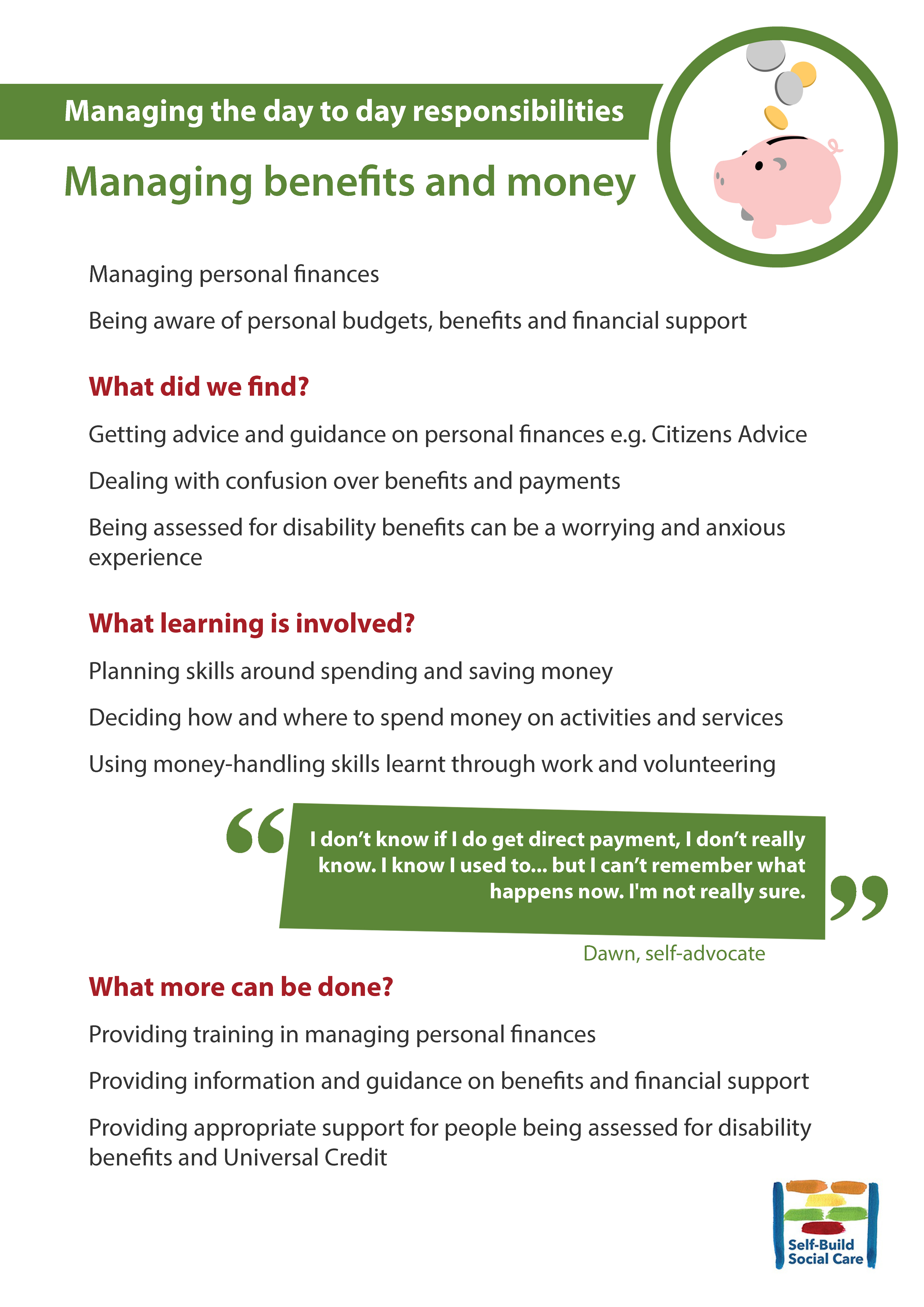 Managing benefits and money image